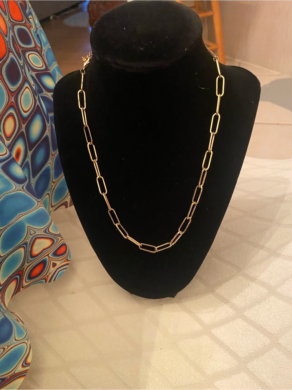 Gold Link Chain Necklace - Women’s Elegant Paperclip Style
